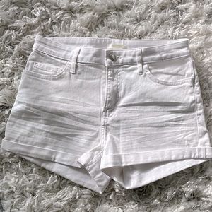 H&M White denim shorts